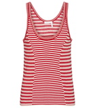 Chloe - Striped knit cotton tank top