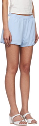 Kijun Blue Frill Jersey Shorts