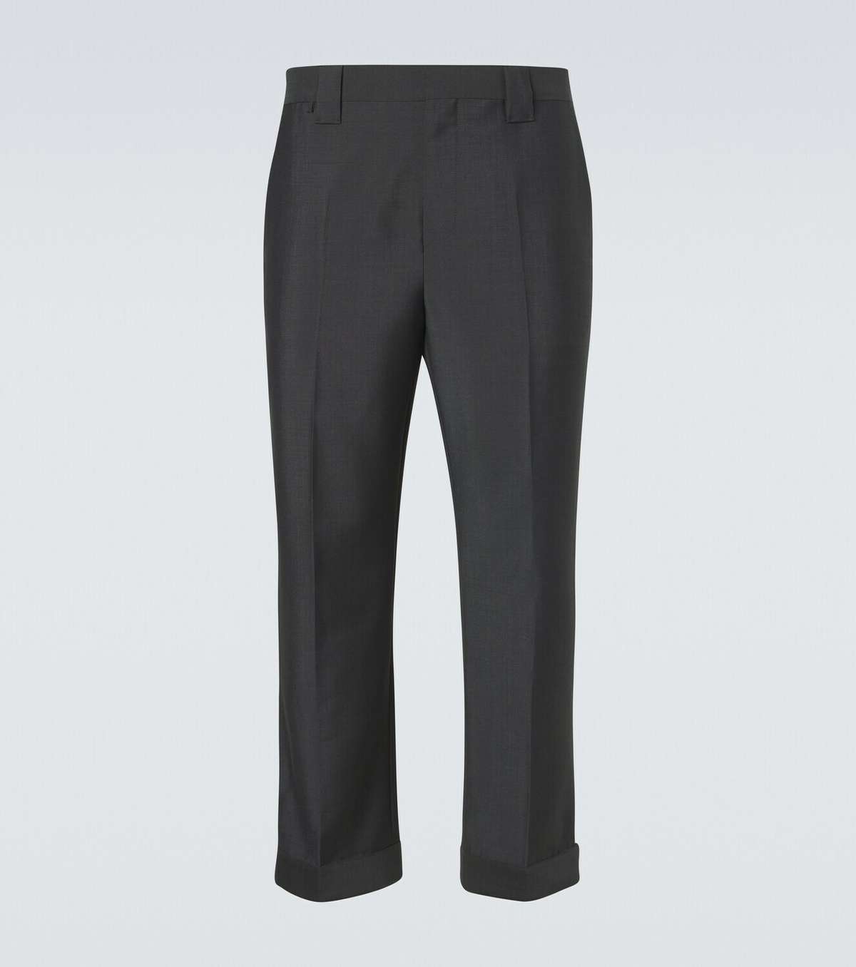 Versace Cropped wool and mohair straight pants
