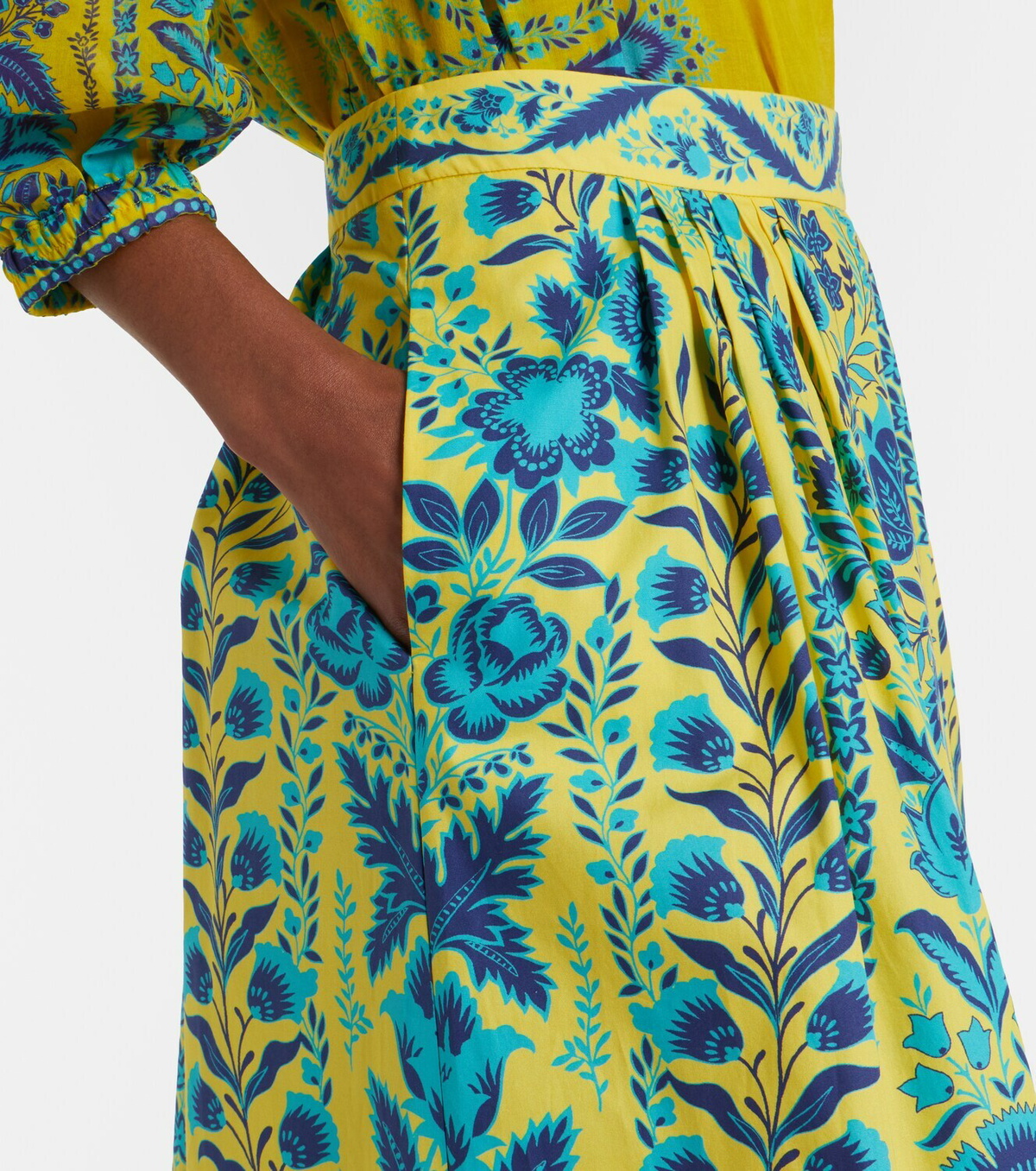 Etro Printed cotton maxi skirt