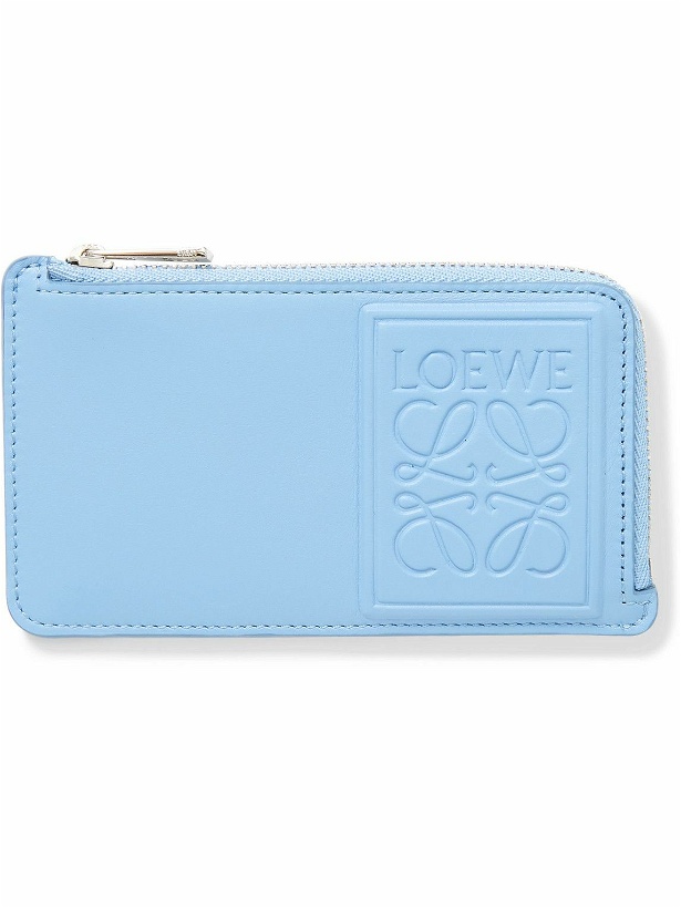 Photo: Loewe - Logo-Debossed Leather Zipped Cardholder