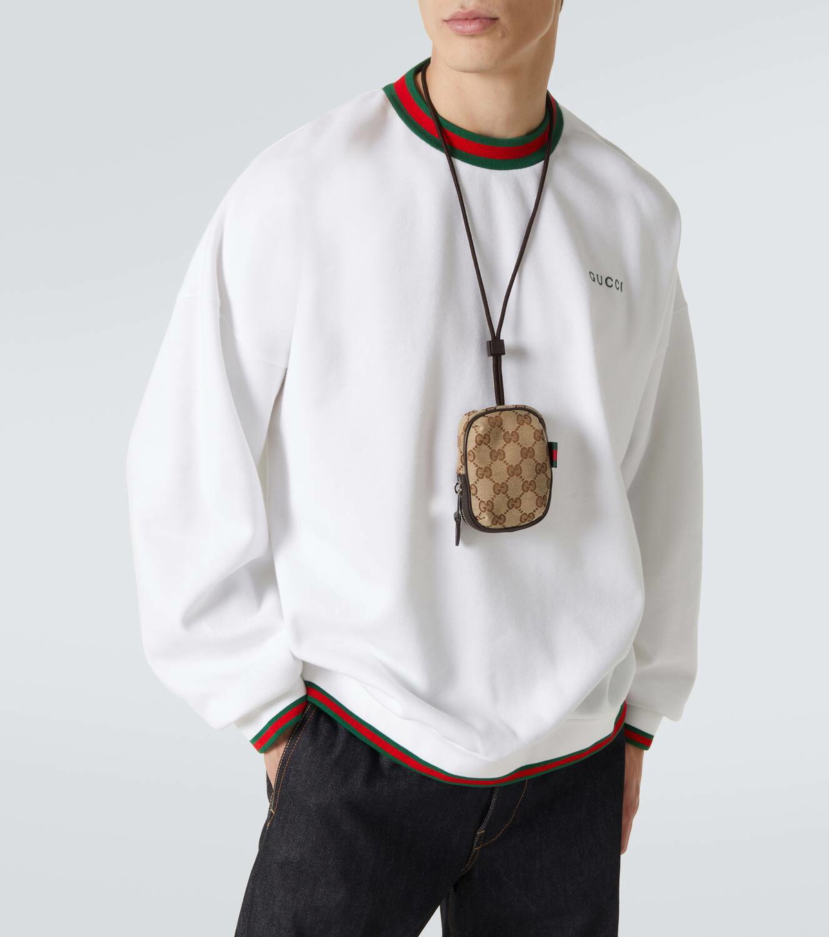 Gucci GG Canvas pouch with strap