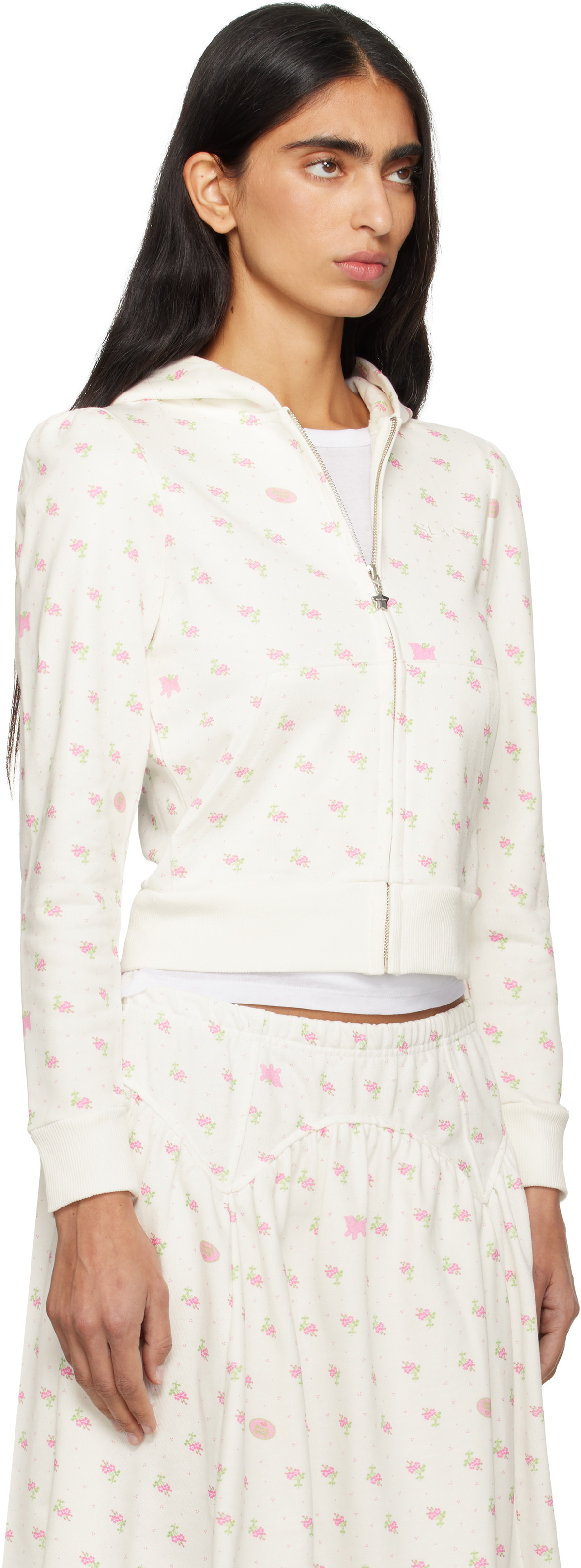 Sandy Liang White Cardamom Hoodie
