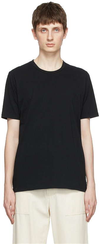 Photo: rito structure Black Cotton T-Shirt