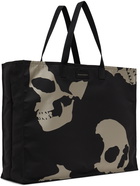 Alexander McQueen Black Camo Skull East West Tote