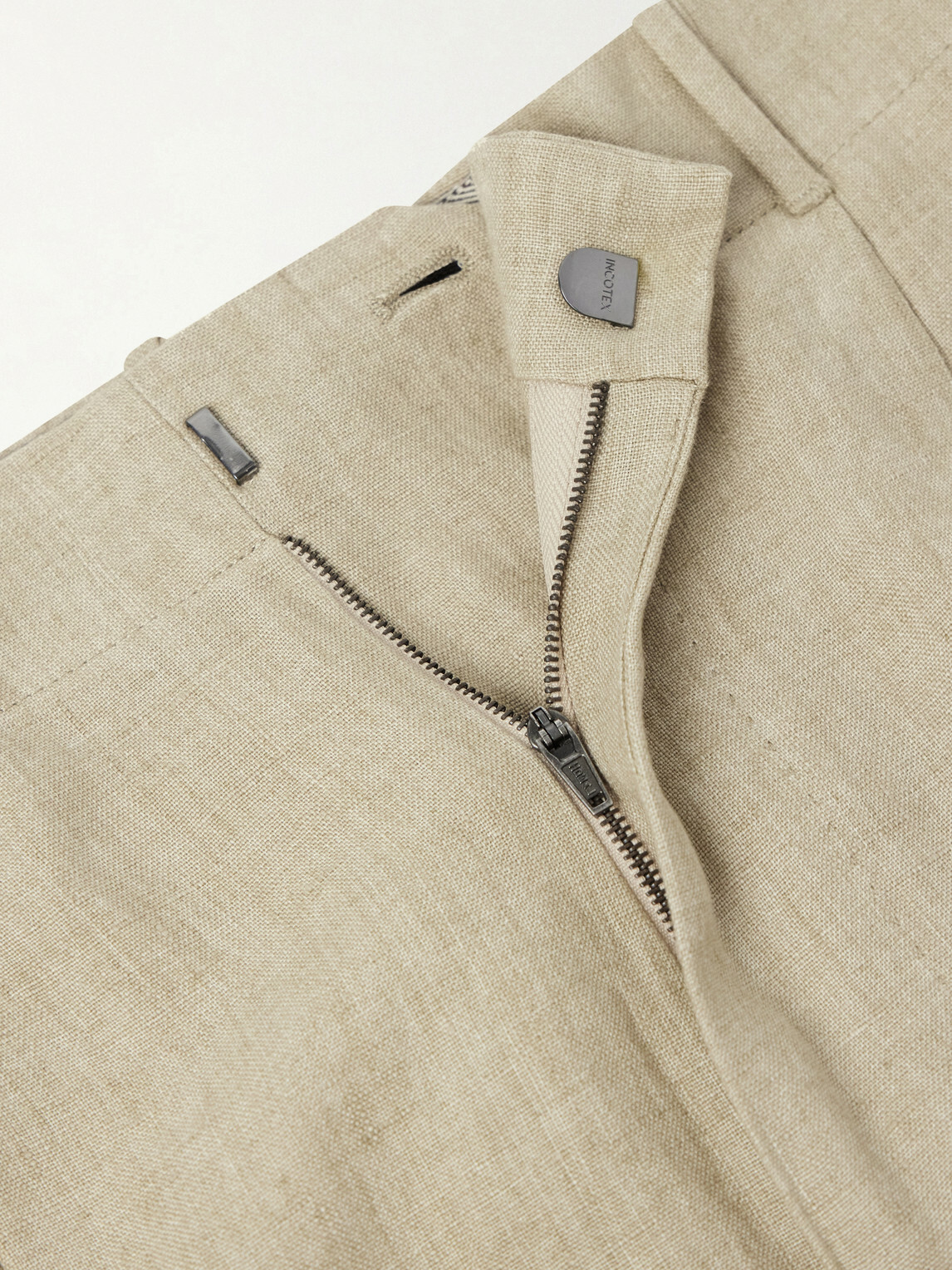 Slowear - Straight-Leg Pleated Linen Shorts - Neutrals