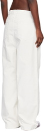 ISSEY MIYAKE White Sculptural Jeans