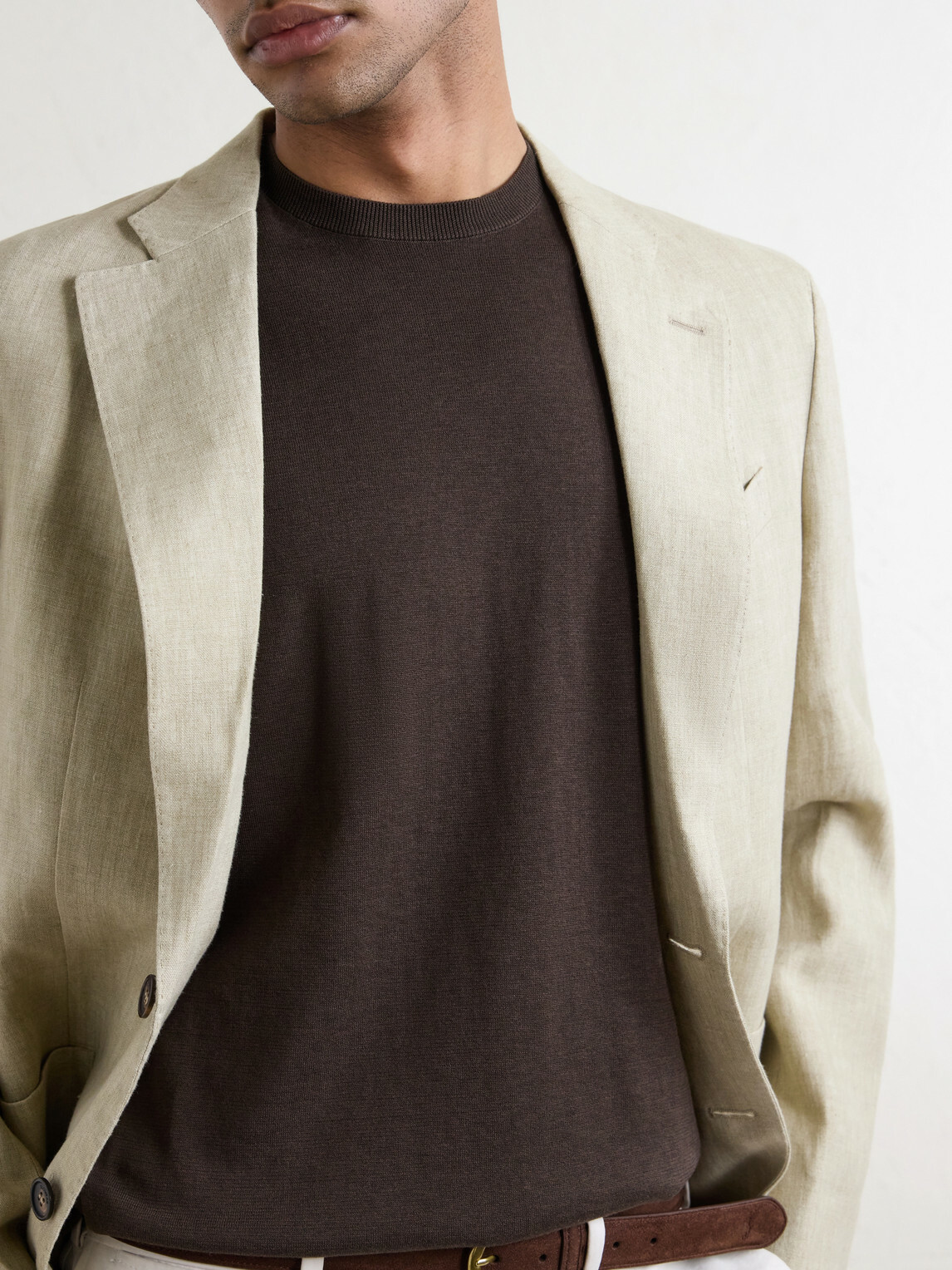 Slowear - Cotton and Silk-Blend T-Shirt - Brown