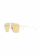 Bottega Veneta Eyewear Silver-Tone Pilot-Style Sunglasses
