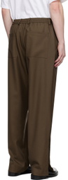 Lownn Brown Elasticized Trousers