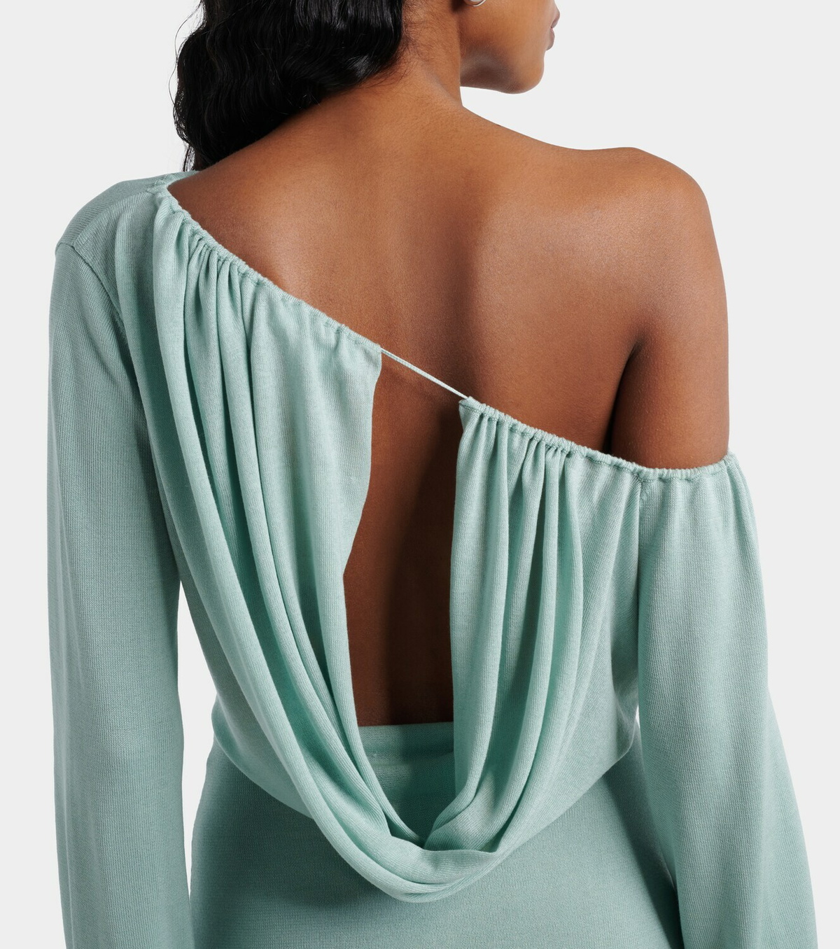 Aya Muse Sola asymmetric draped minidress