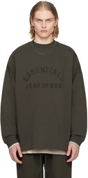 Fear of God ESSENTIALS Gray Crewneck Long Sleeve T-Shirt