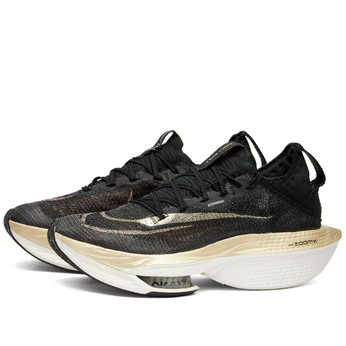 Nike Running Men s Nike Alphafly 2 Sneakers in Black Metallic Gold Grain