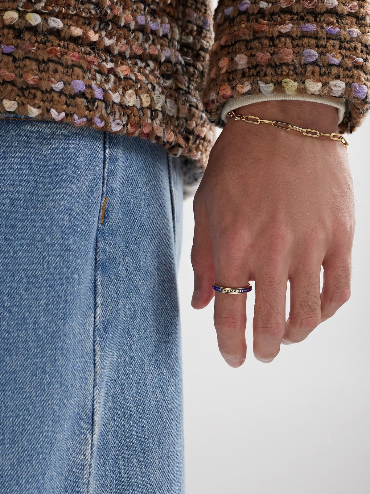 Foundrae - Karma 18-Karat Gold and Enamel Ring - Gold