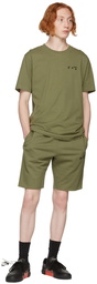 Off-White Khaki Logo Shorts