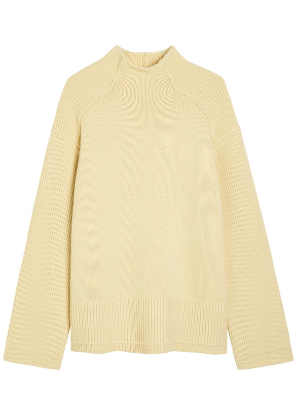 Photo: Maria Mcmanus Mock-neck Merino Wool and Cashmere-blend Jumper Yellow