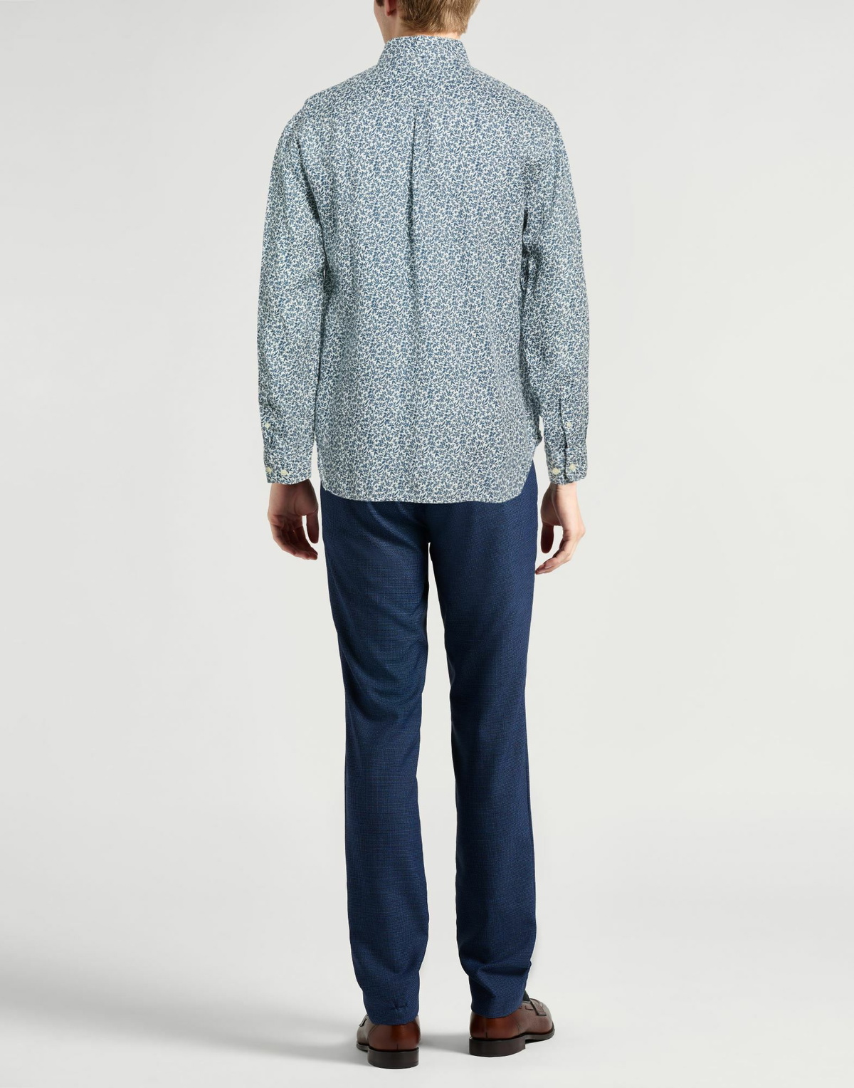 120% Lino Mens Shirt in Blue