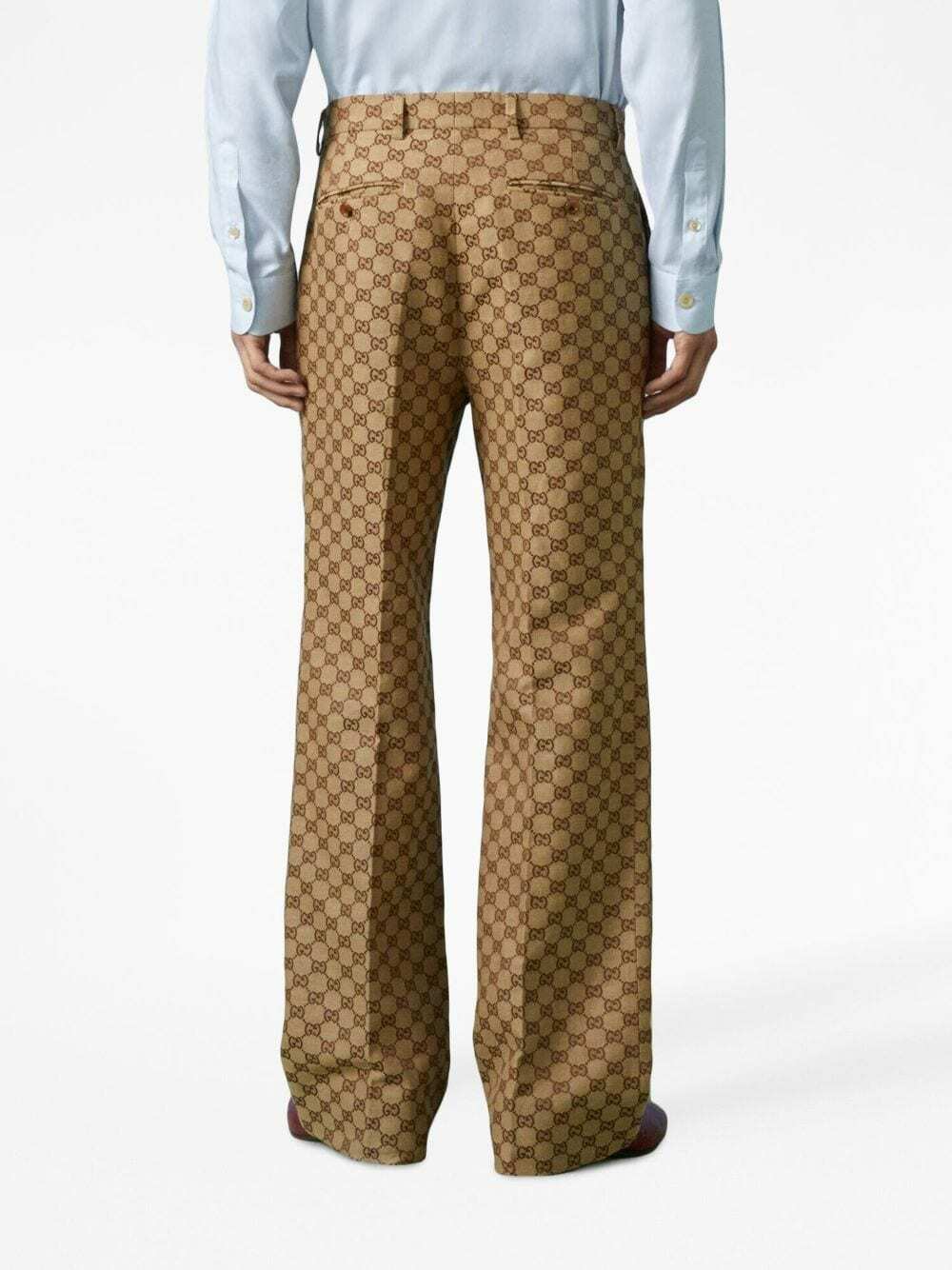 GUCCI - Gg Supreme Linen Trousers Gucci GUCCI - Gg Supreme Linen Trousers Gucci