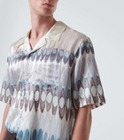 Commas Eclipse silk and cotton bowling shirt