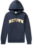 Better™ Gift Shop - MOTOWN® Appliquéd Fleece-Back Cotton-Jersey Hoodie - Blue