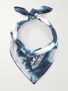 Satisfy - Logo-Print Tie-Dyed Cotton-Voile Bandana