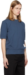 Thom Browne Blue Cotton Jersey 4-Bar T-shirt