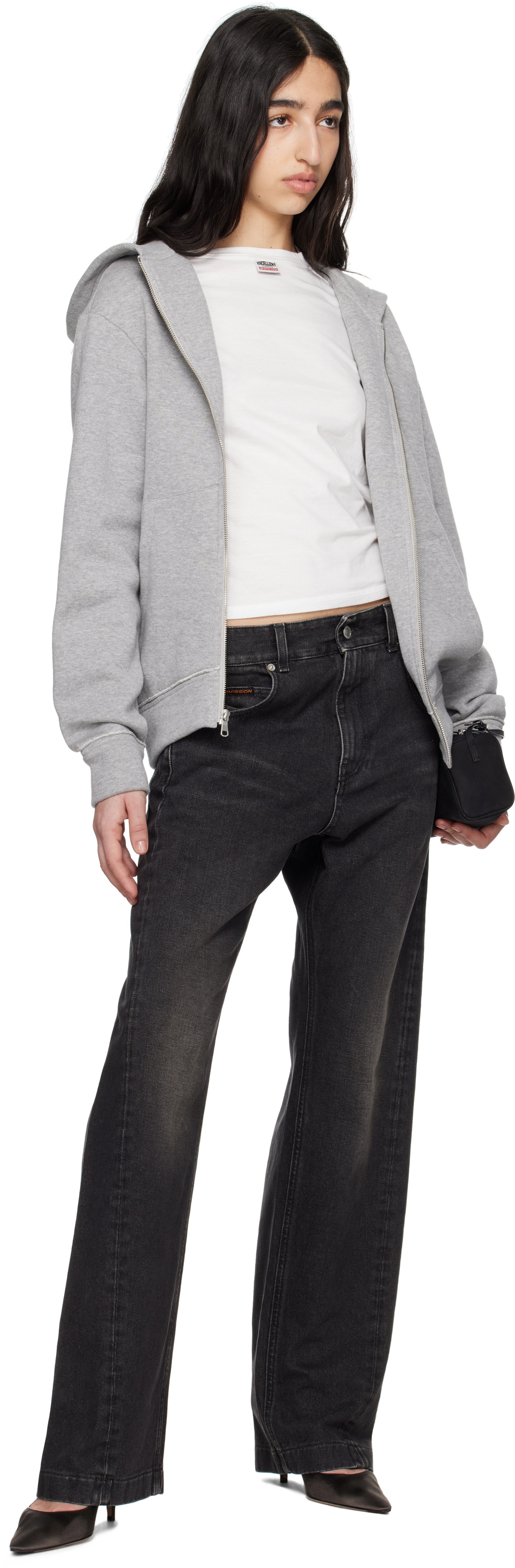 Commission Gray Twisted Zip-Up Hoodie