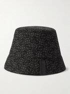 Loewe - Reversible Logo-Jacquard Cotton-Blend and Shell Bucket Hat - Black