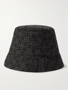 Loewe - Reversible Logo-Jacquard Cotton-Blend and Shell Bucket Hat - Black