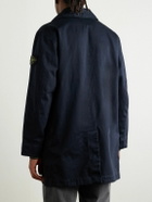 Stone Island - Garment-Dyed Organic Raso Gommato 3L Coat - Blue