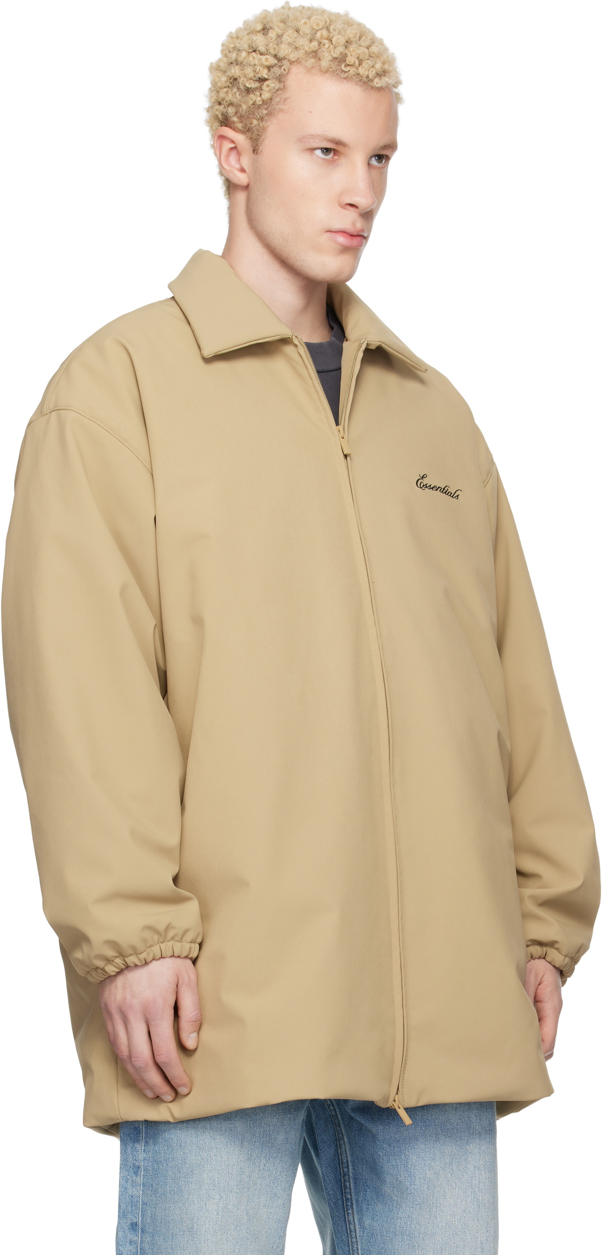 Fear of God ESSENTIALS Beige Signature Filled Barn Jacket