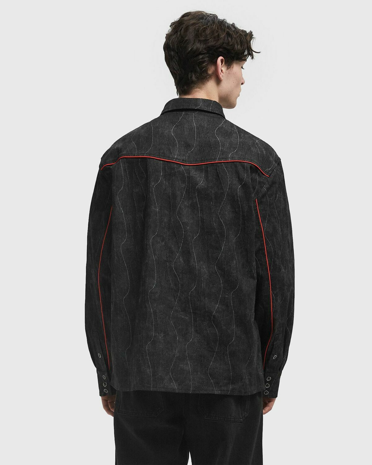 Pleasures ACID COWBOY DENIM SHIRT Black Mens Overshirts/Shortsleefe