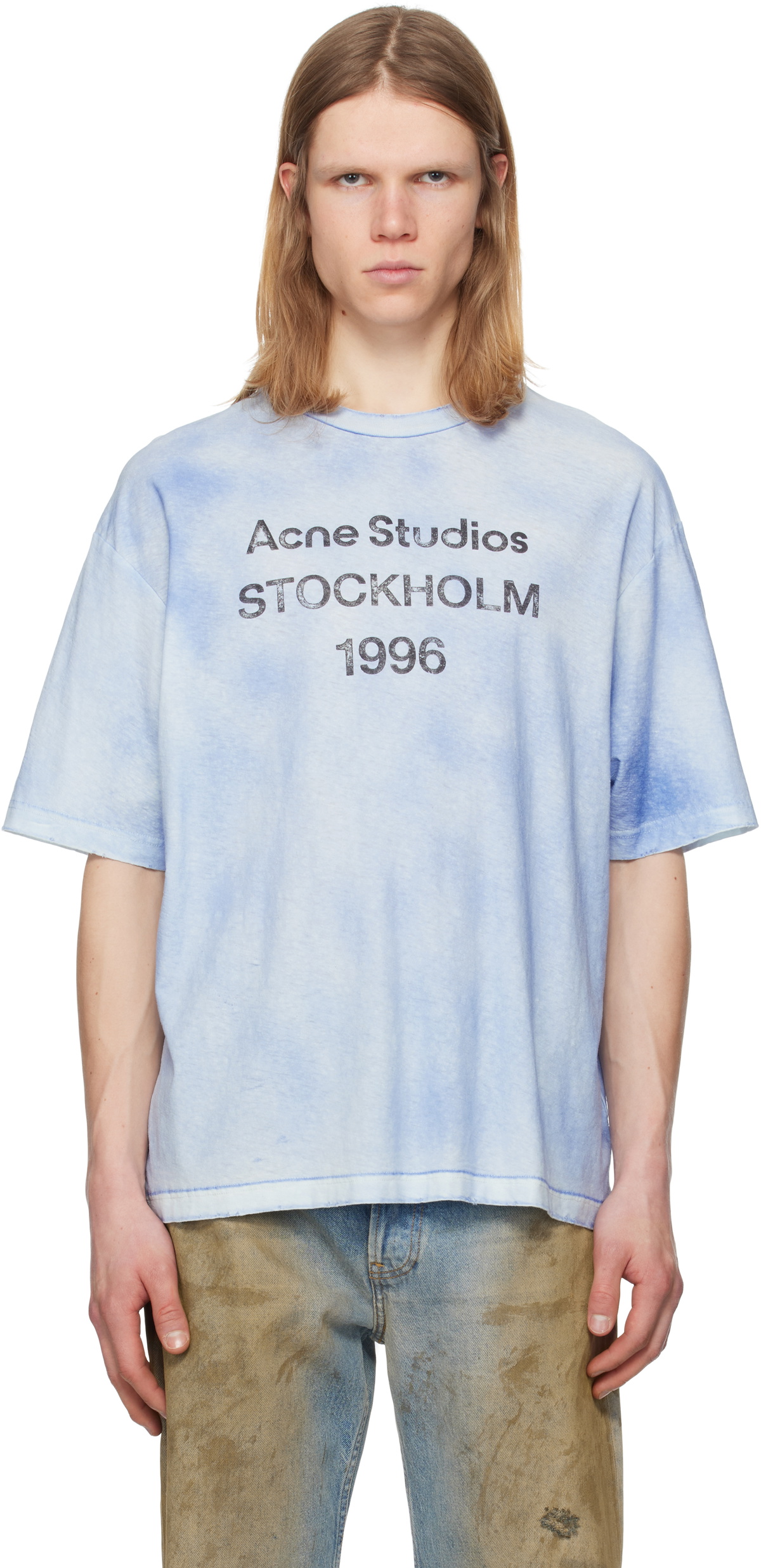 Acne Studios Stockholm 1996 T-shirt blue オンライン アウ