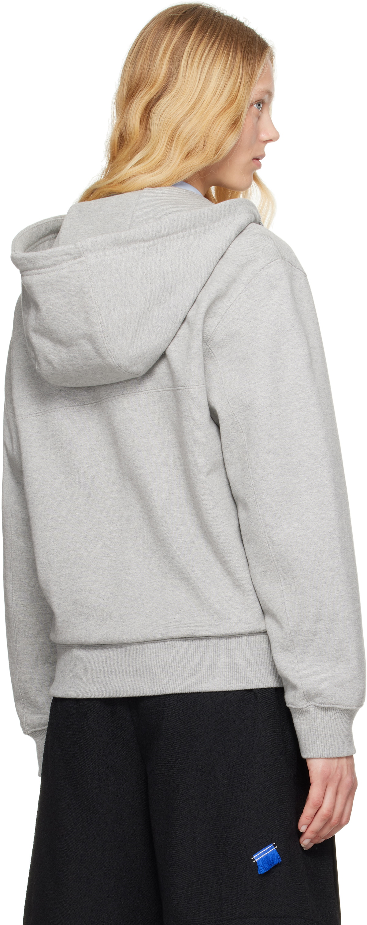 ADER error Gray Sig; TRS Tag 01 Zip-Up Hoodie