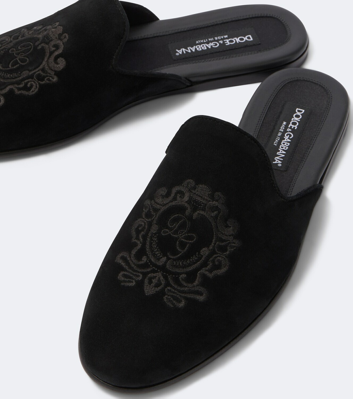 Dolce&Gabbana Embroidered suede mules