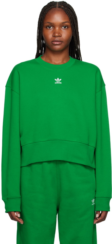 Photo: adidas Originals Green Adicolor Essentials Sweatshirt