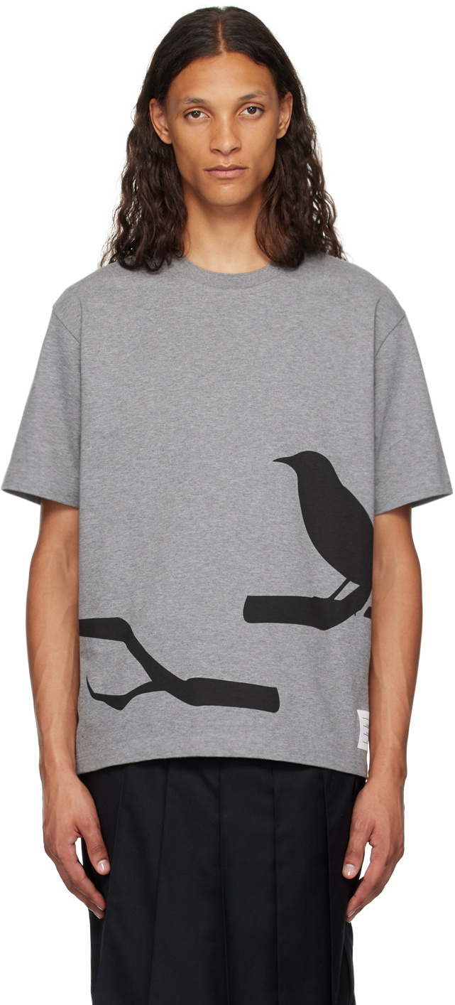Thom Browne Gray Cotton T-Shirt main image 0