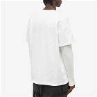 Members of the Rage Men's Long Sleeve Waffle Double T-Shirt in White