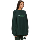 Vetements Green Inside-Out Graphic Long Sleeve T-Shirt