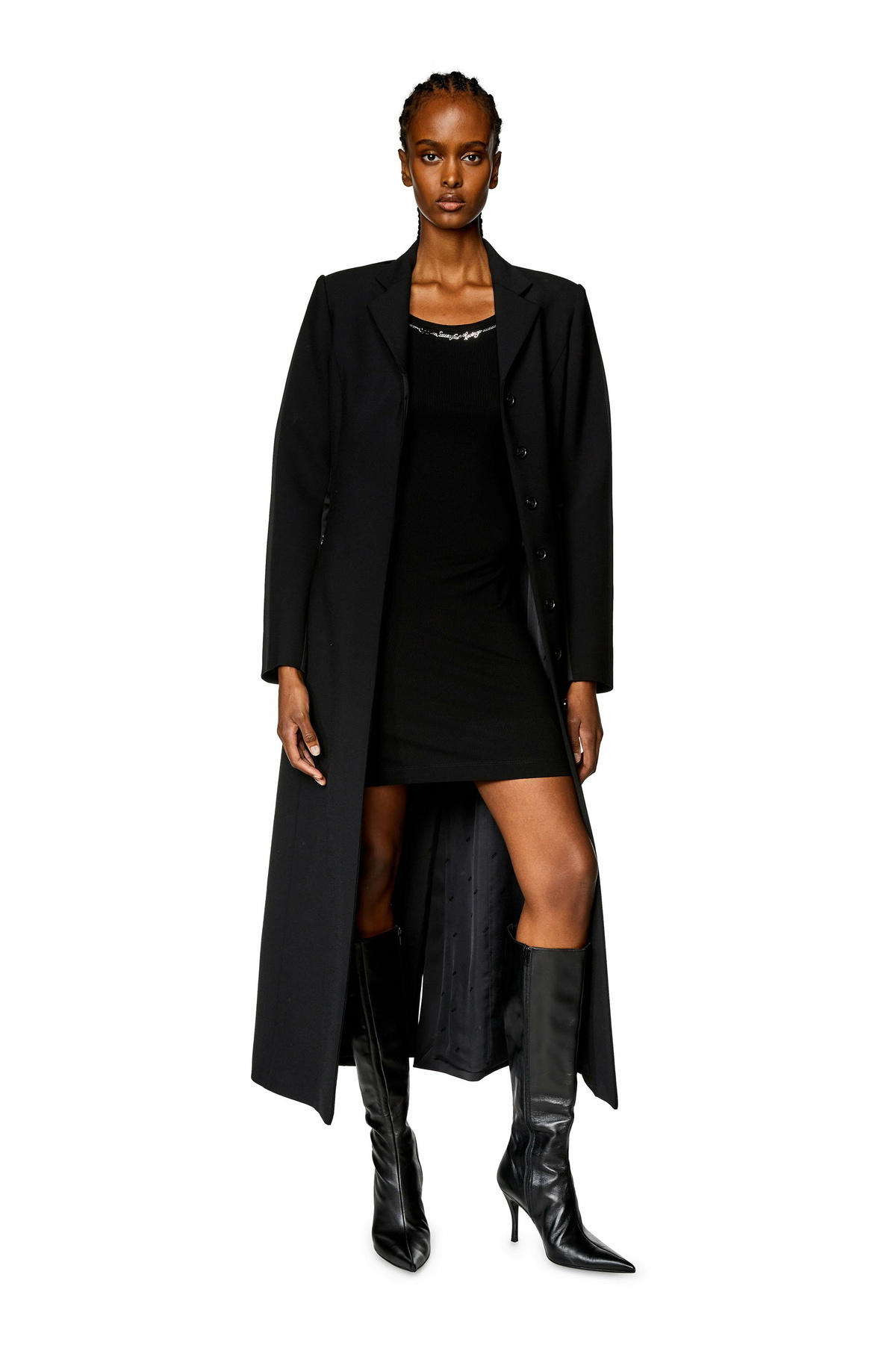 Diesel Short dress with chain necklace - Dresses Womens in Black