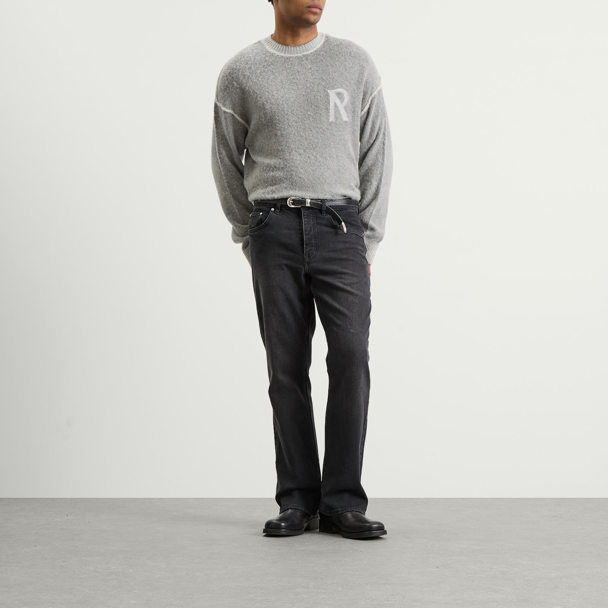 Represent Men's Lightweight Alpaca Knit Jumper