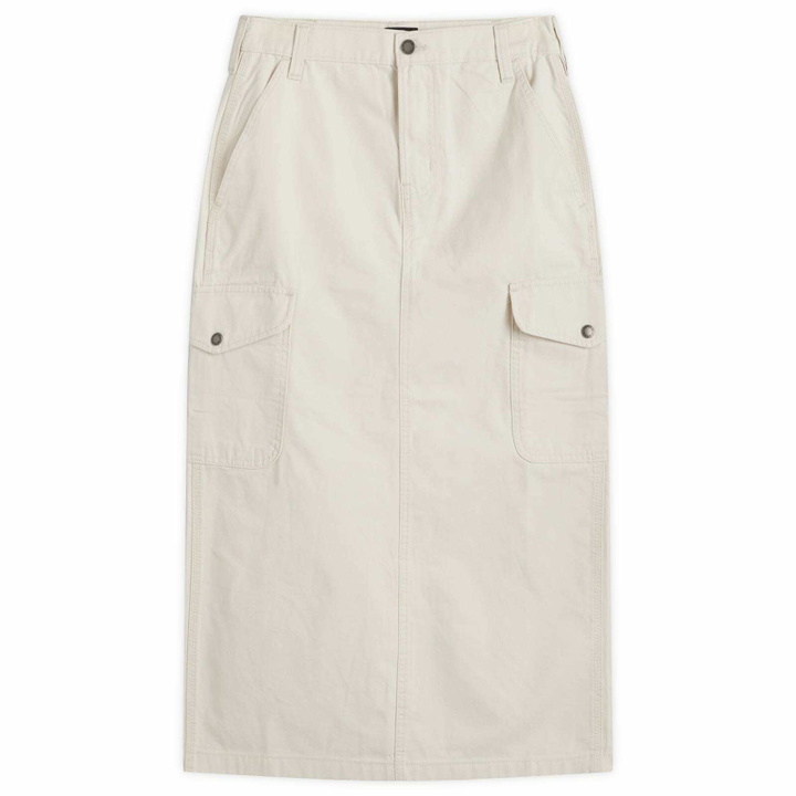 Photo: Dickies Women's Duck Canvas Cargo Midi Skirt in Whitecap Gray