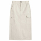 Dickies Women's Duck Canvas Cargo Midi Skirt in Whitecap Gray