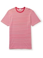 Sunspel - Striped Cotton-Jersey T-Shirt - Red