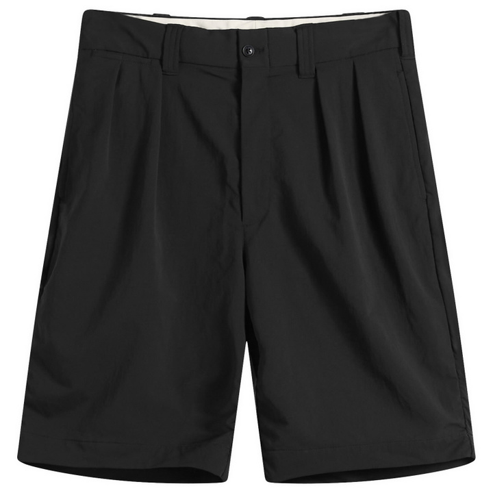 Photo: Nanamica Men's ALPHADRY Double Pleat Shorts in Dark Navy