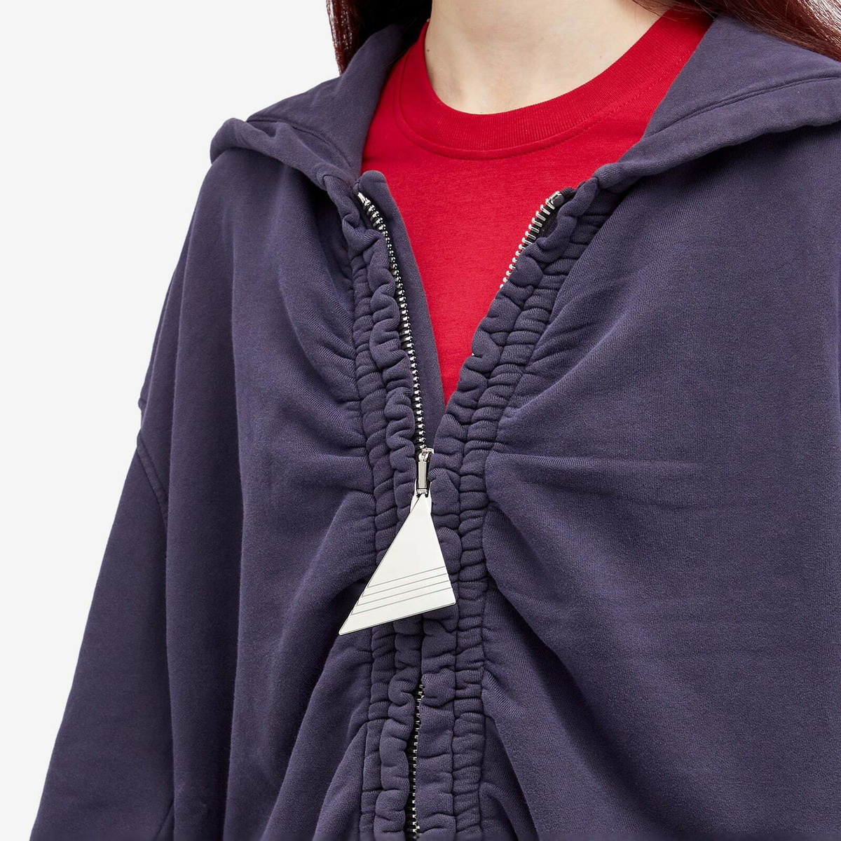 The Attico Women's Hoodie in Purple Faded