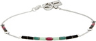 Isabel Marant Silver & Black Color Stripe Bracelet