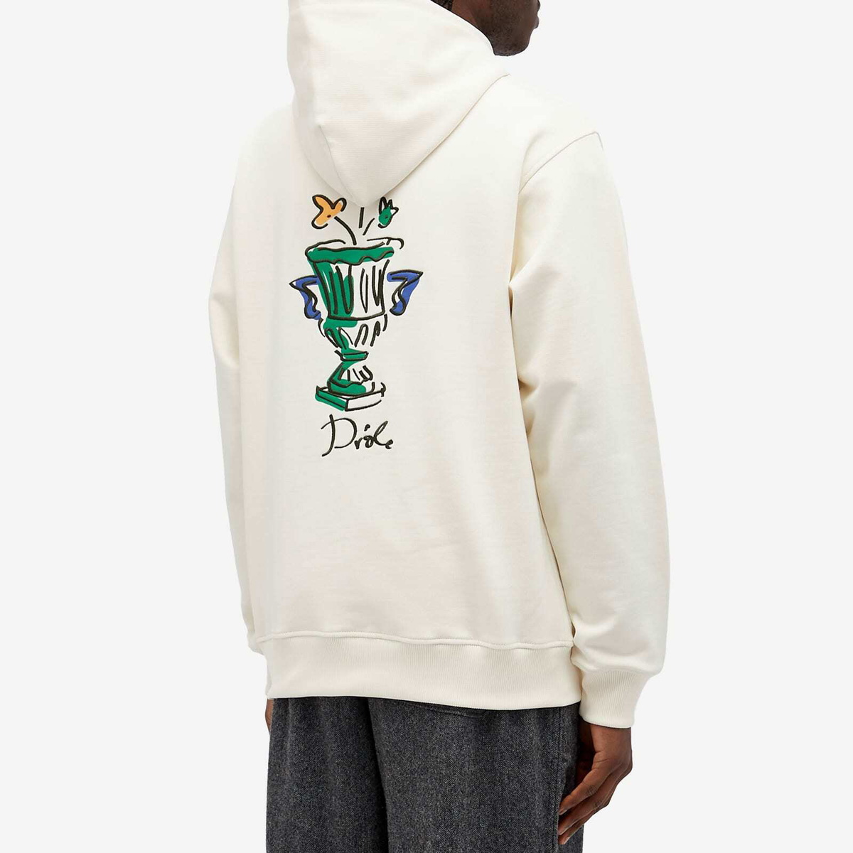 Drôle de Monsieur Men's Vase Popover Hoodie in Cream
