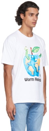 Online Ceramics White 'Worm Hearted ' T-Shirt