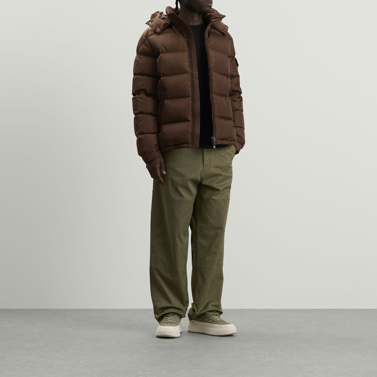 Moncler Men's Maya Matte Jacket in Brown